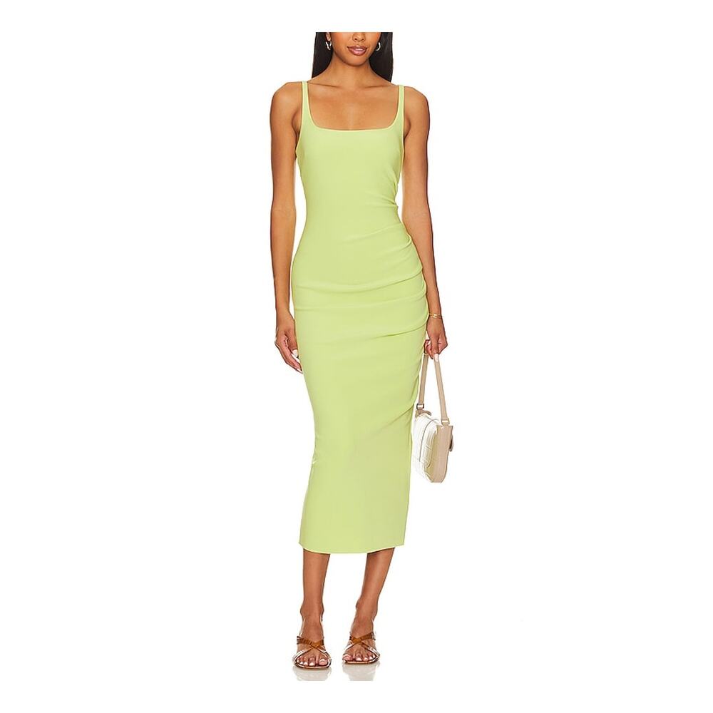 Bec + Bridge 'Karina' Green Polyester Tuck Midi Dress Size 4 - NWT